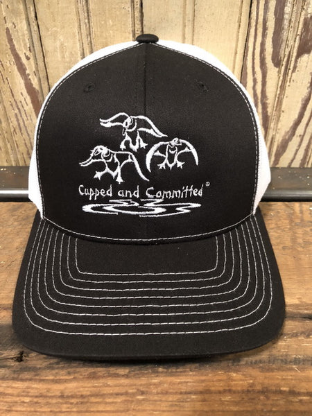 Hat Black / White Mesh