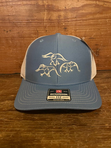 Hat - Columbia Blue and White