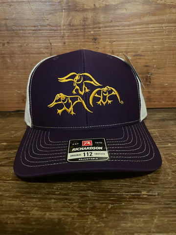 Hat - Purple and White