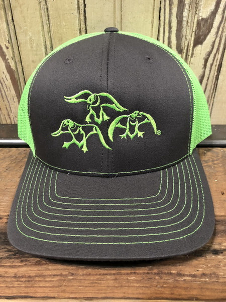 Hat - Charcoal / Neon Green
